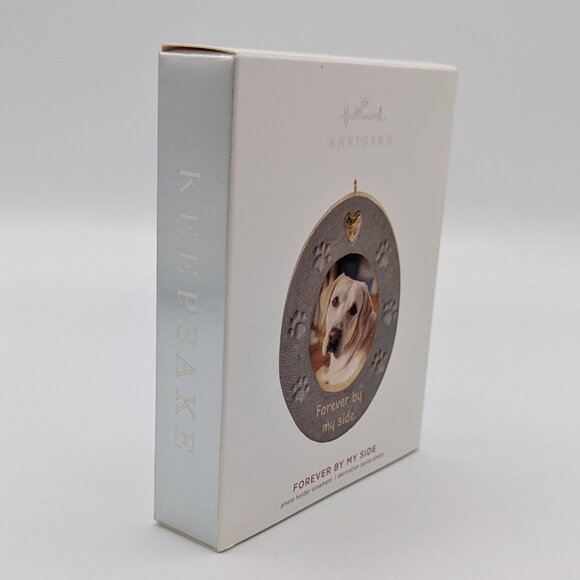 Hallmark Keepsake Forever By My Side Pet Dog Memorial Photo Holder Ornament 2019 - Picture 6 of 9